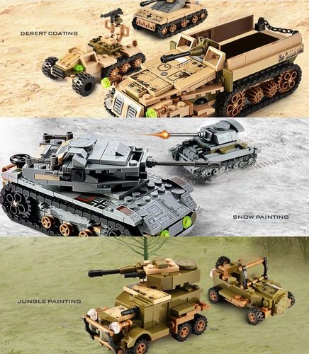 Luftabwehrwagen Armee Soldaten Panzer Flak Army Waffen 616teilig Lego kompatibel 