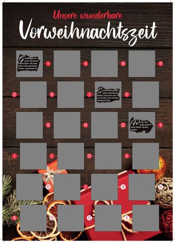 Rubbel Adventskalender Paare A3 Hoch Mit Rubbelsticker ...