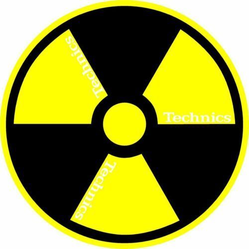 Slipmat Technics Radioactive schwarz gelb 1 Stück 0020104628-1 