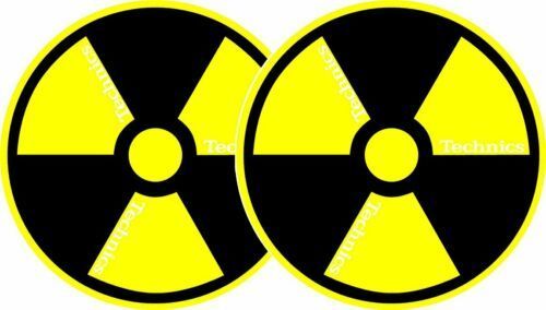 Slipmats Technics Radioactive schwarz gelb 1 Paar 0020104628 