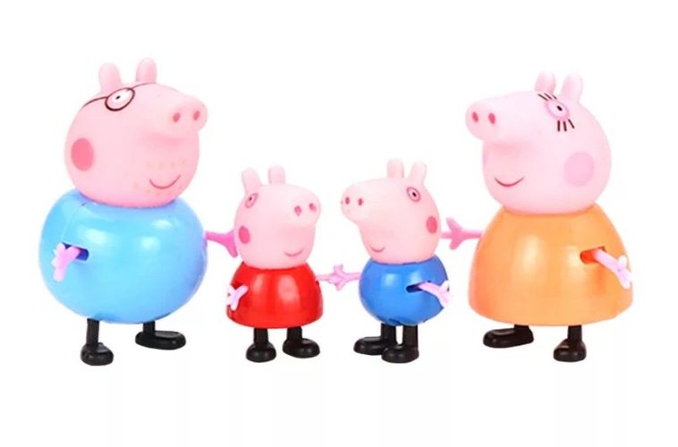 25 Stück Peppa Wutz Figuren Familie George Papa Mama Mini Spielzeug Set Geschenk 