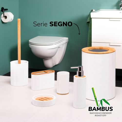 bremermann Seifenspender SEGNO aus Bambus und Kunststoff // Füllmenge ca 340 ml 