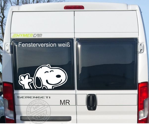Aufkleber S102 Snoopy 60x31cm Wunschfarbe Auto Wohnmobil Wohnwagen Bus Womo  kaufen bei
