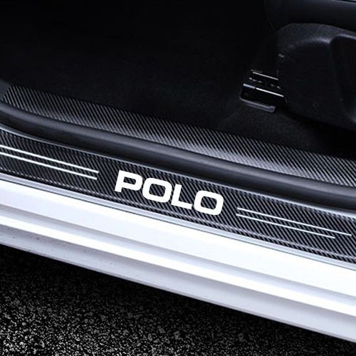 Schwellerschutzplatte Kohlefaser-Aufkleber Zubehö für VW Polo 6R 6N 6N2 6C  9N 9N3 GTI kaufen bei