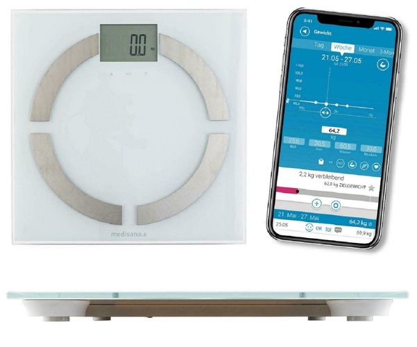 Waage Körperfettwaage 444 kaufen OVP BS Medisana bei Connect NEU, App Personenwaage. Bluetooth