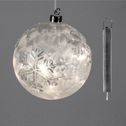 Hänger Kugel Eiskristall LED-Licht Weihnachtsdeko Weihnachtskugel Sterne formano 