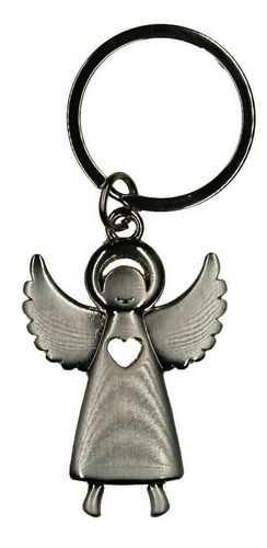 Schutzengel Engel Schlüsselanhänger aus Metall mit Herz Autofahrer Anhänger Neu 