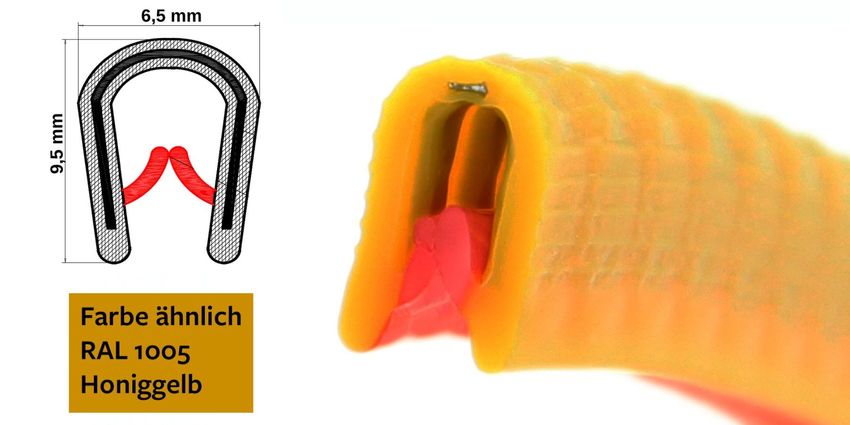SMI Kantenschutzprofil Kantenschutz für Bleche 0,5 - 32 mm Klemmprofil PVC  Kederband kaufen bei