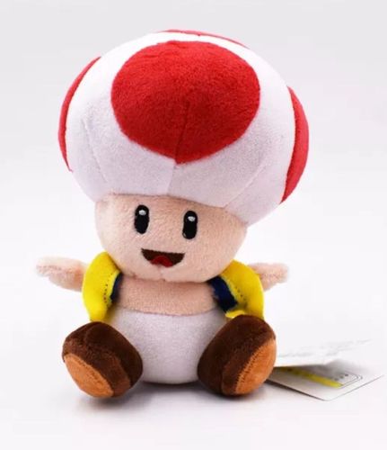 Roter Pilzkopf Toad Super Mario Plüsch Figur Stofftier Kuscheltier Plush 