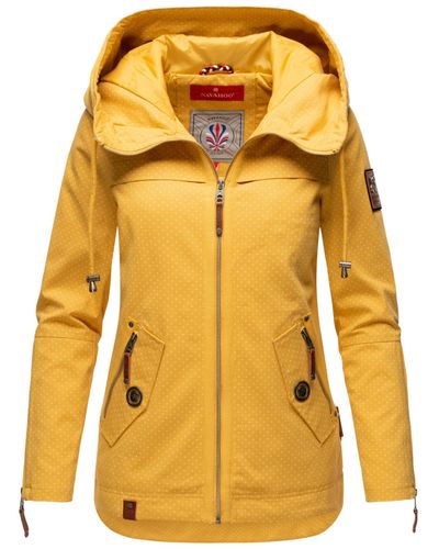 Material Hood.de Frühling Übergangsjacke Print Kapuze kaufen Jacke NEU Damen Wekoo Navahoo bei - Parka Mantel Baumwolle