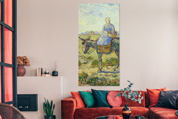 SKOEUI Wandbild Aquarell Baum 80x160 Cm - Leinwandbild Landschaft Für Wohnzimmer