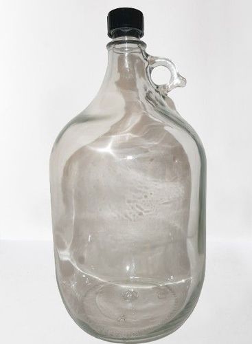 1 Glasballon Flasche 5 Liter Henkelflasche Gallone blau Wein Wasser 