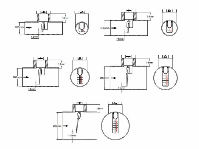 G1/2" Strömungsschalter Flow-Switch Paddelschalter Durchfluss-Schalter 