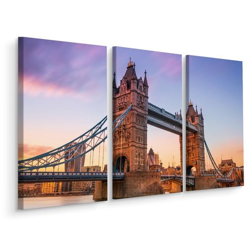 Leinwand Bilder SET Tower MOST kaufen London Wandbilder Bridge 5759 xxl 3D 3-Teilig bei