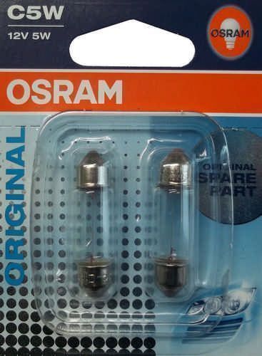 20x OSRAM C5W Autolampe 5 Watt 12V Birne für Nummernschild Kennzeichen Glühlampe 