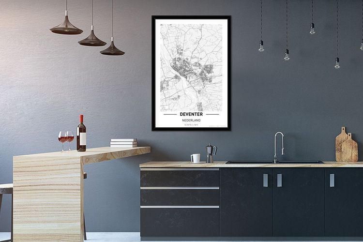 Poster 60x90 cm Stadtplan Deventer kaufen bei Hood.de