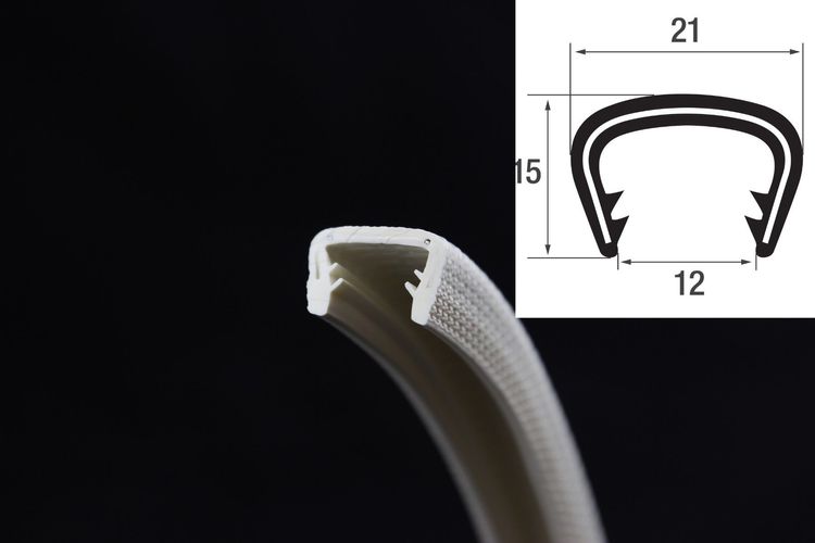 KS1-4S-M Kantenschutz Profil für Bleche 1mm 2mm 3mm 4mm Klemmprofil  Kederband y
