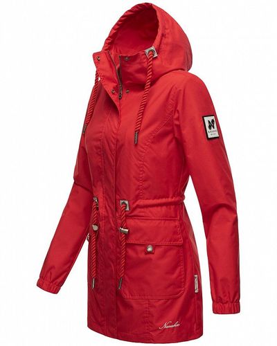 Navahoo Damen Jacke Material - Kapuze Kurz Frühling bei NEU Übergangsjacke Hood.de Polyester Neophee Parka kaufen Mantel