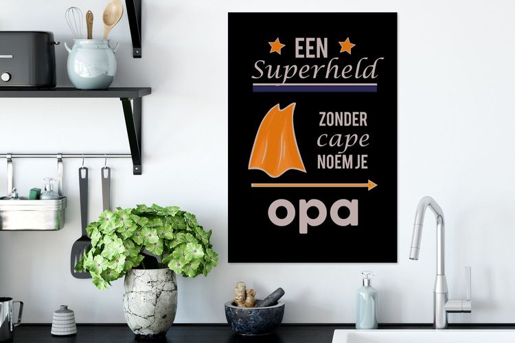 Poster 40x60 cm Opa Sprichwörter Ein Superheld ohne Umhang