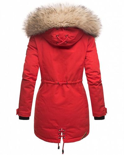 Winter Mantel Navahoo - Parka Kurz Premium Jacke kaufen bei Kunstfell LIKE warm Damen Hood.de Kapuze LADY