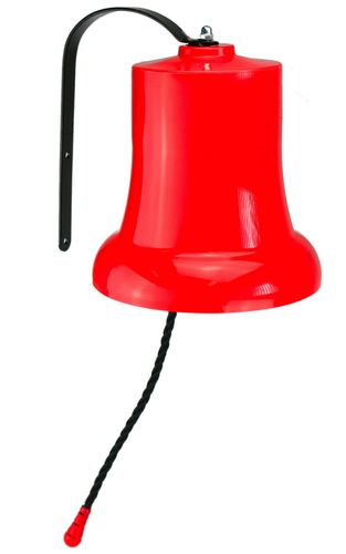 Glocke rot für Spielturm Klingel für Kinder Garten mit Bügel Gartenklingel Feuer 