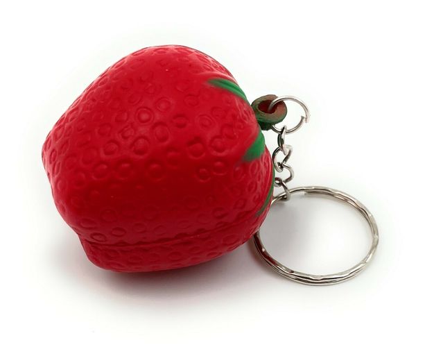Erdbeere Obst Frucht Schlüsselanhänger Schaumstoff Glücksbringer