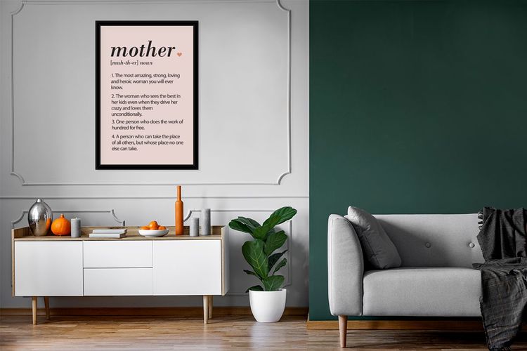 Poster - 60x90 cm - Wörterbuch - Mutter - Mama definition - Zitate ...