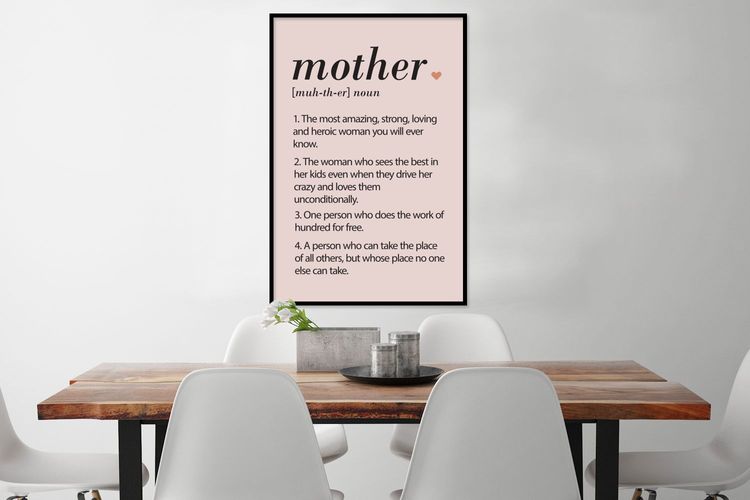 Poster - 60x90 cm - Wörterbuch - Mutter - Mama definition - Zitate ...