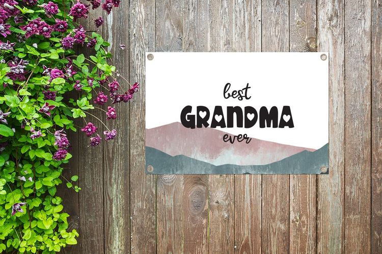 Gartenposter 60x40 cm Beste Oma aller Zeiten Sprichwörter