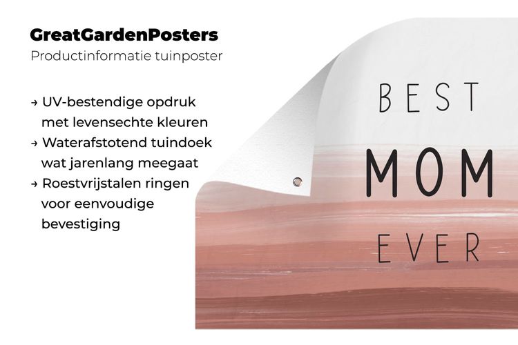 Gartenposter 90x60 cm Die beste Mutter aller Zeiten Sprichwörter