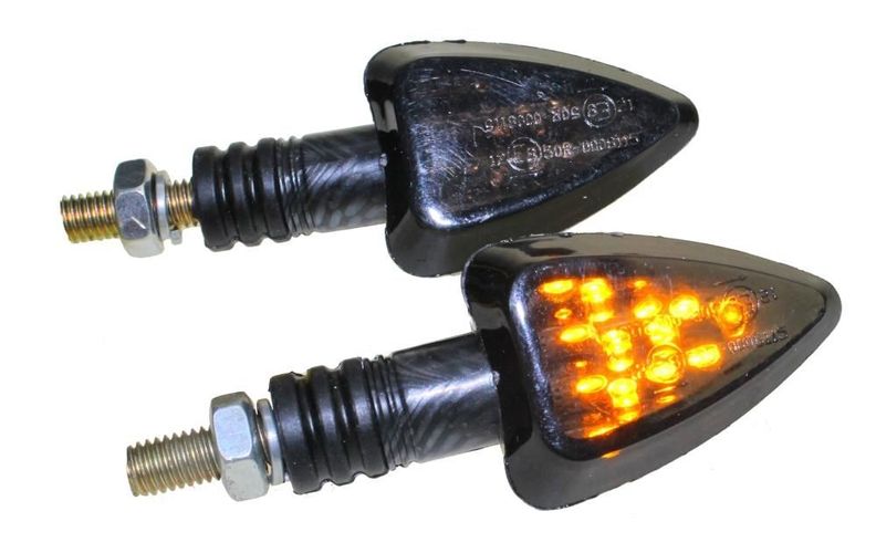 Motorrad LED Blinker Jake carbon getönt, LED Blinker