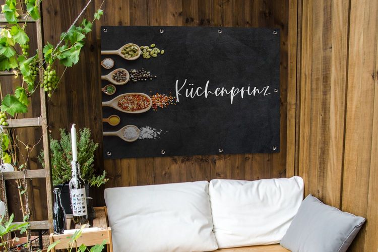 OutdoorPoster Gartenposter 120x90 cm Sprichwörter Küchenprinz