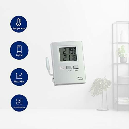 TFA Dostmann Innen Außen Thermometer Temperatur Messer Digital LCD Display  Weiß kaufen bei