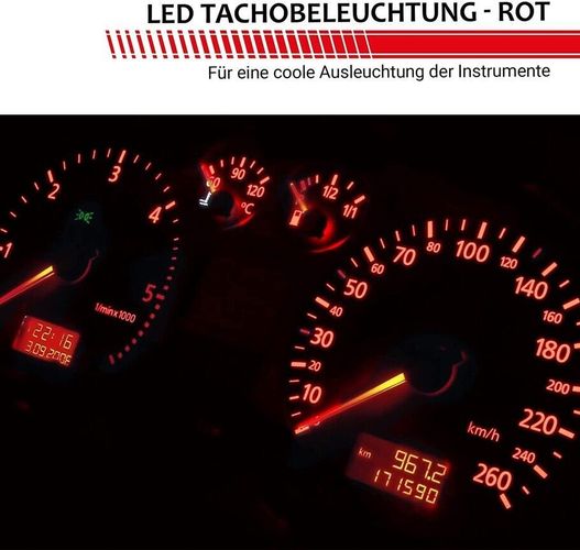 MR-Style 4x Led Tachobeleuchtung rot passend für Opel Calibra + Vectra A  kaufen bei