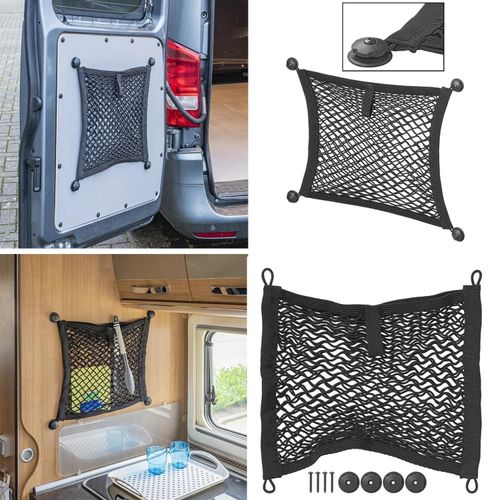 APT Ablagenetz Staunetz S elastisch 24 x 26,5 cm + Kunststoffhalterung +  Schrauben Netzablage Ablagefach Wohnmobil Camping : : Auto &  Motorrad