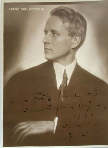 Franz von Hoeßlin Dirigent / Komponist original Autogramm 20 x 15