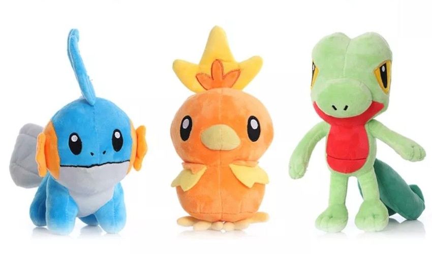 Pokemon 3 Starter Flemmli Geckarbor Hydropi Anime Manga Set 20 cm Neu ...
