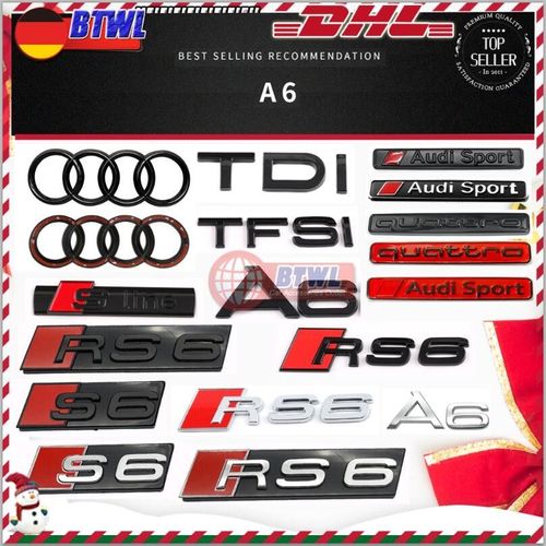 Schriftzug passend Für Audi S6 Emblem Logo S 6 Aufkleber A6 Kühlergrill S6  kaufen bei