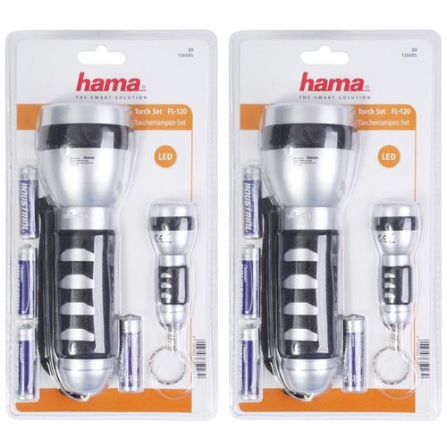 Hell 4x klein + groß - Outdoor ArbeitsLeuchte Hama PACK Hood.de Set LED Taschenlampe kaufen bei