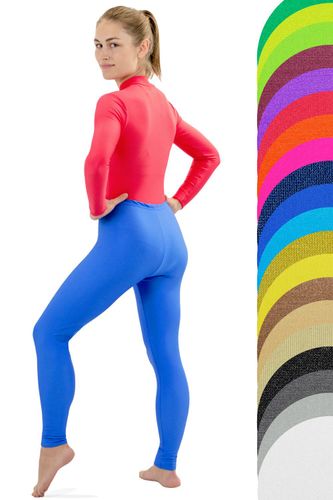 Farbige Damen Leggings, Stretch Sporthose für Frauen, Yogahose mit breitem  Bund - weinrot