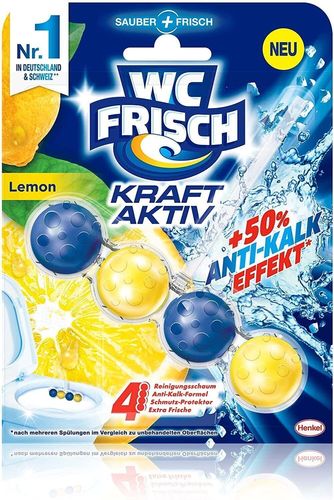 WC FRISCH Kraft Aktiv Duftspüler Lemon WC Reiniger Anti-Kalk