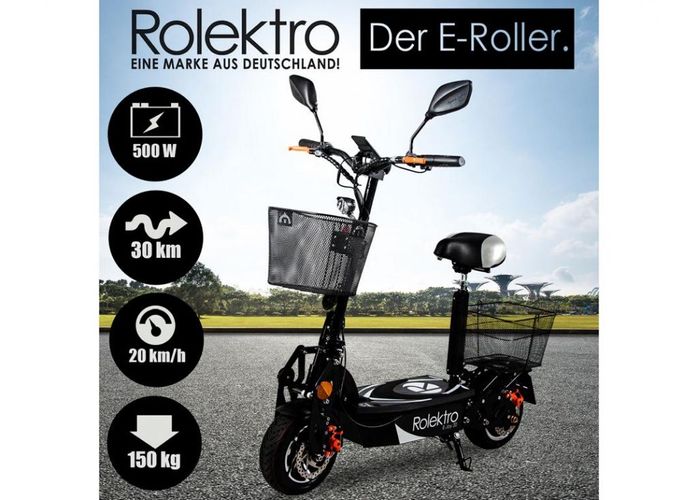 Rolektro, E-Joy 20, Faltbar, Schwarz, 36V-12AH Blei-Gel Akkus, 500 Watt  kaufen bei