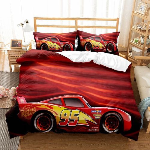3tlg. Cars Lightning McQueen Mater 3D Bettbezug Set Kinder Bettwäsche  Kissenbezug kaufen bei
