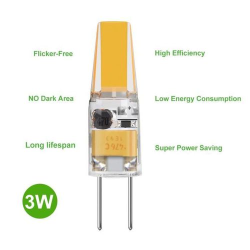 G4 LED Birne 3W DC/ AC 12V Äquivalent 30W Halogenbirne Warmweiß