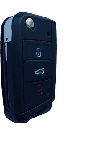 Schlüsselhülle Klappschlüssel Cover Gummi VW Golf 7 Skoda