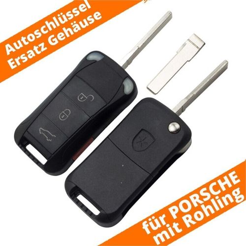 Klapp Schlüssel für Porsche Cayenne 955 9PA 3 Tasten mit Rohling  Autoschlüssel kaufen bei