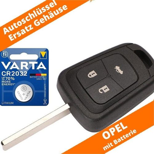 1 x 3 Tasten Auto Schlüssel Gehäuse Opel Astra J Corsa Meriva Zafira +  Batterien kaufen bei