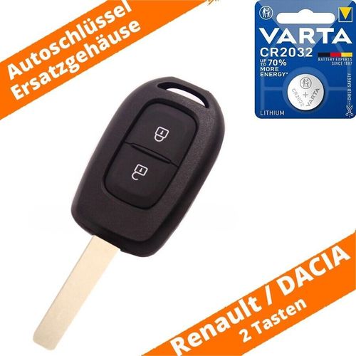 Auto Schlüssel Ersatz Gehäuse 2 Tasten Renault Dacia Sandero Duster VA2 +  CR2032 kaufen bei