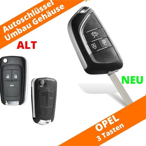 3 Tasten Umbau Ersatz Gehäuse für Opel Adam Astra J Insignia