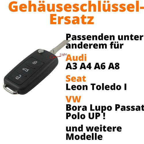 3 Tasten Auto Schlüssel Klappschlüssel Gehäuse für VW Golf Polo T5 Caddy  Tiguan kaufen bei